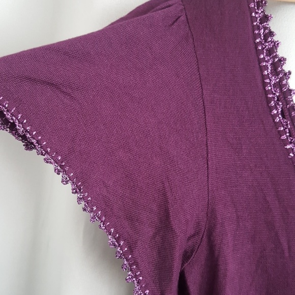 Edged in purple lamé with back tie. Made of viscos - Picture 6 of 7